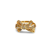 Triple Ribbon Pave CZ & Gloss Bow Ring