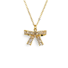 Medium Baguette CZ Bow Necklace