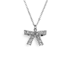 Medium Baguette CZ Bow Necklace