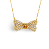 Pave Tuxedo Bow Festoon Necklace