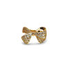 Pave CZ Gloss Twist Bow Ring