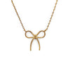 Dainty Rope Twist Festoon Bow Necklace