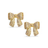 Medium CZ Pave Perfect Bow Stud Earrings