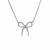 Dainty Rope Twist Festoon Bow Necklace