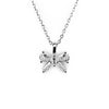 Small Baguette CZ Bow Necklace