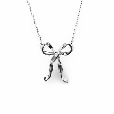 Wavy Bow Gloss Festoon Necklace