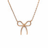 Dainty Rope Twist Festoon Bow Necklace