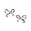 Glossy Twist Bow Stud Earrings