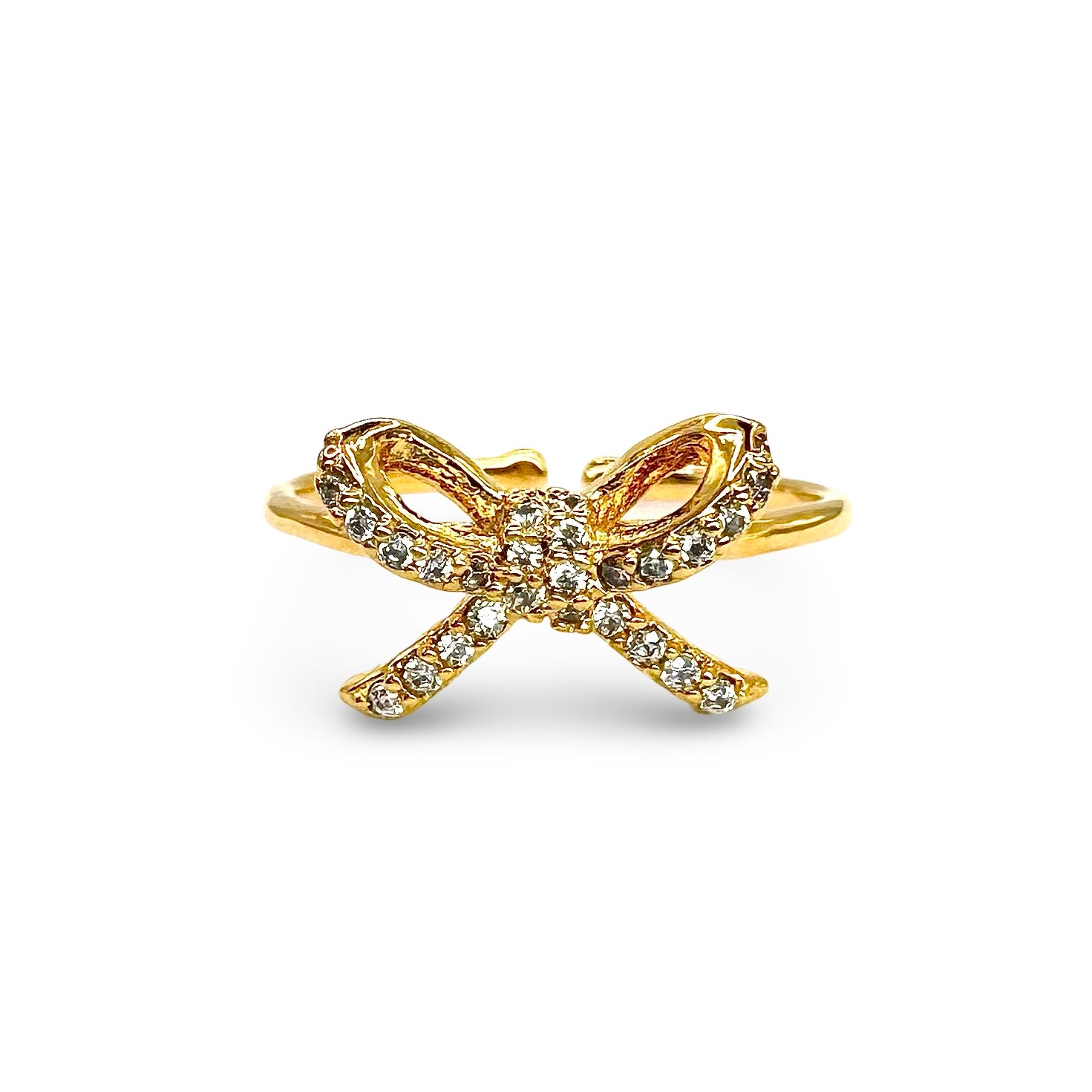 Small Pave Tight Bow Ring