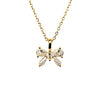 Small Baguette CZ Bow Necklace