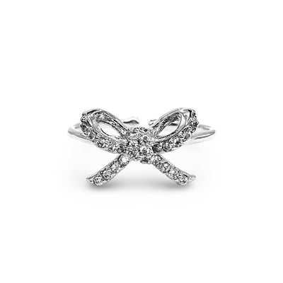 Small Pave Tight Bow Ring