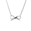 Small Sleek Gloss Festoon Bow Necklace