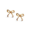 Pave CZ Tiffany Bow Stud Earrings