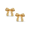 Medium Pearl Bow Stud Earrings