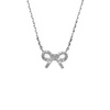 Dainty Pave Bow Festoon Necklace