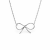 Delicate Outline Bow Festoon Necklace