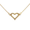 Fine Pave Festoon Outline Heart Necklace