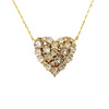 CZ Bubble Heart Festoon Serpentine Necklace