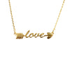 Etched Love Arrow Festoon Necklace