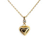 Small Gloss Puffy Heart & CZ Accent Necklace