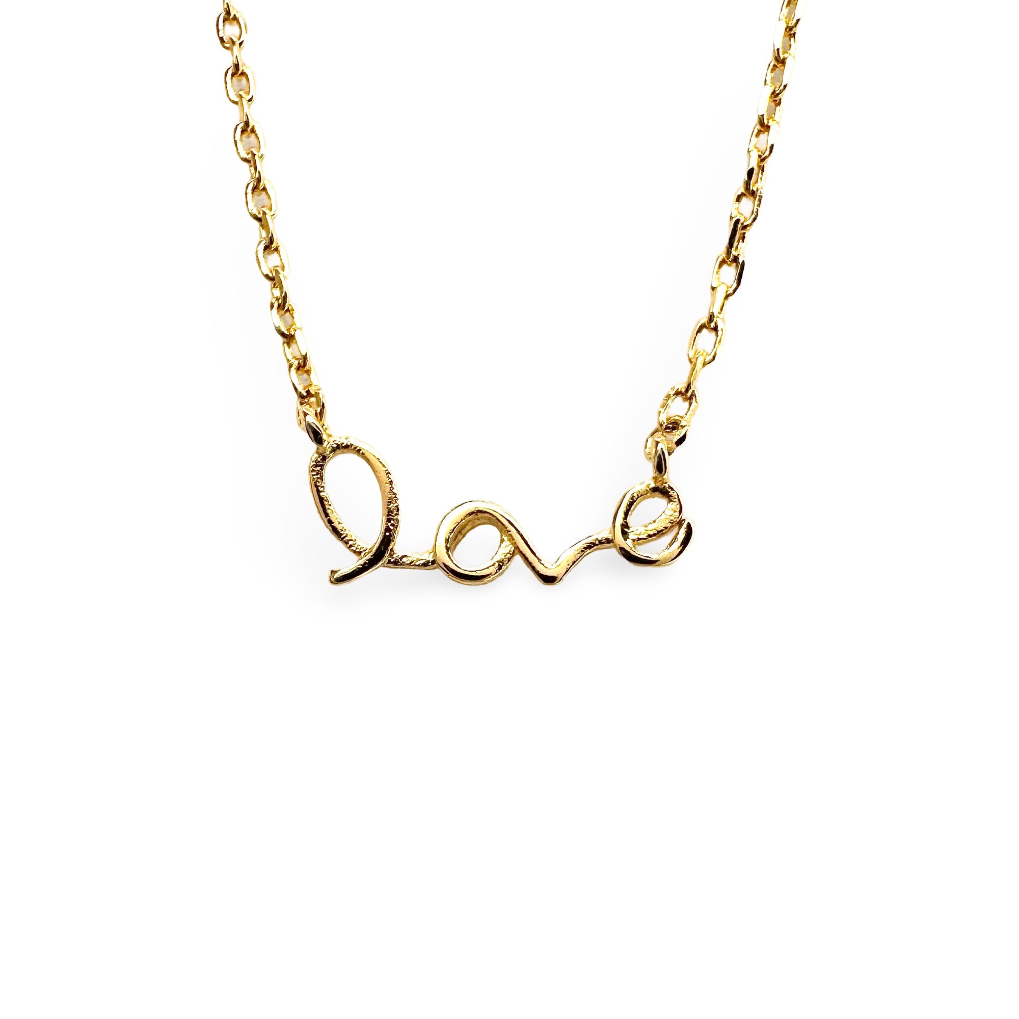 Delicate Love Script Festoon Necklace