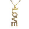 Medium Vertical Love Pave Necklace