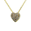 Small Pave Slide Heart Necklace