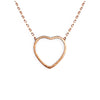 Small Etched Outline Heart Necklace