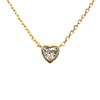 Mini CZ Heart Bezel Festoon Necklace