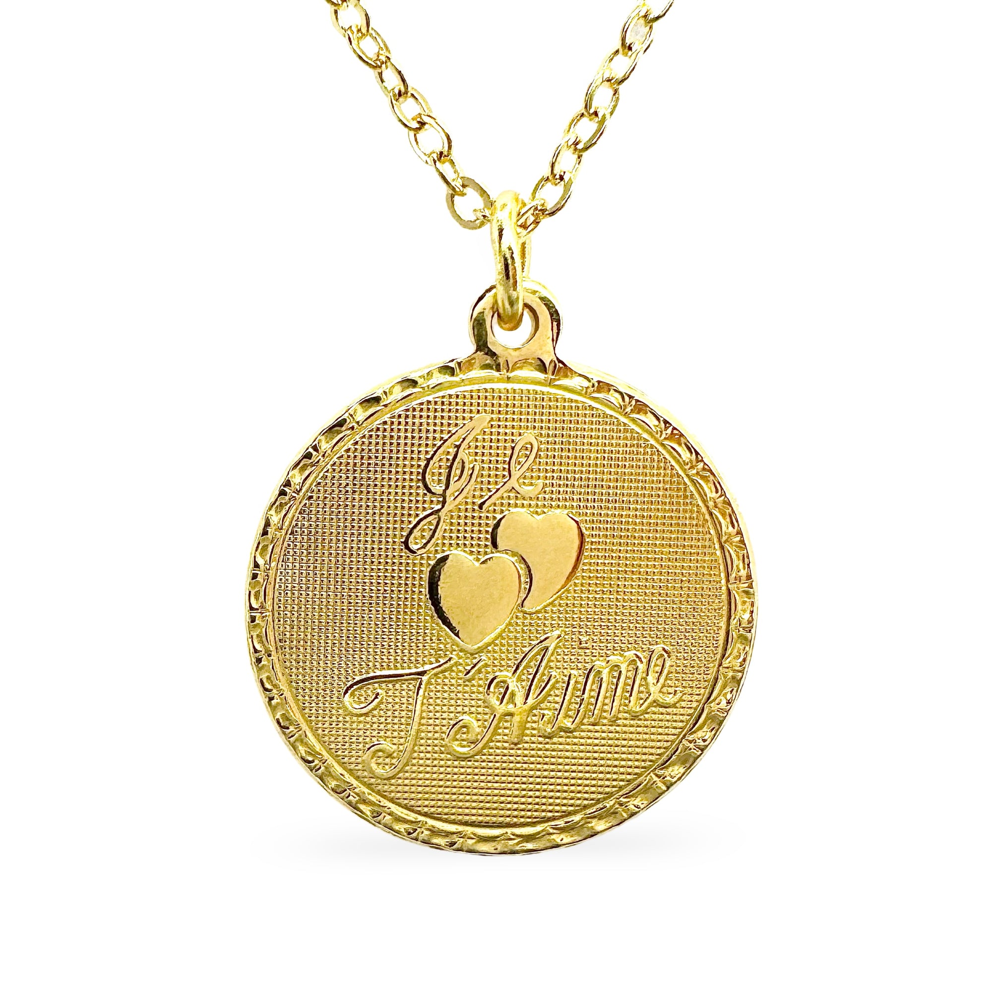 Je T'Aime Vintage Coin Necklace