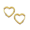 Medium Gloss Heart Huggie Earrings