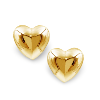 Glossy Bubble Heart Stud Earrings