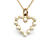 Small Pearl Heart Outline Necklace