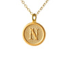 Typewriter Monogram Gold Alphabet Necklace