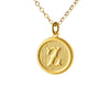 Typewriter Monogram Gold Alphabet Necklace