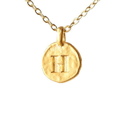 Hammered Monogram Program Necklace