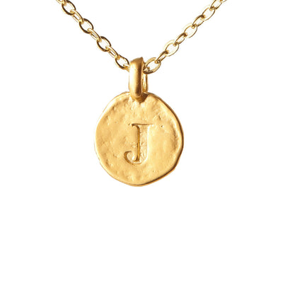 Hammered Monogram Program Necklace