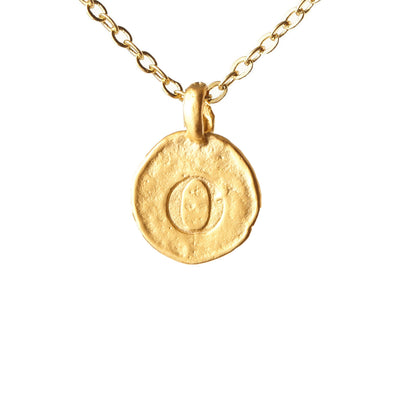 Hammered Monogram Program Necklace