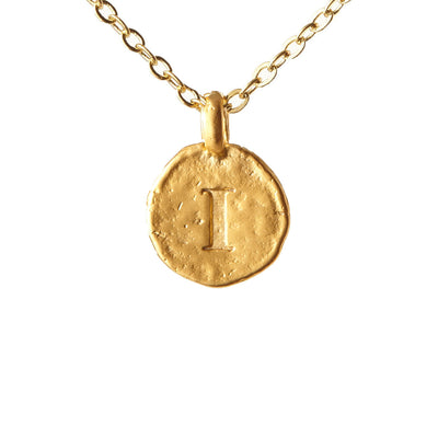 Hammered Monogram Program Necklace