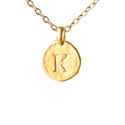 Hammered Monogram Program Necklace