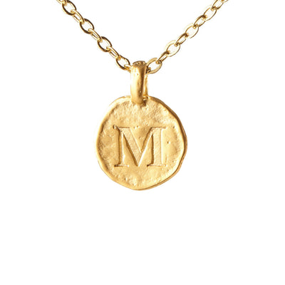 Hammered Monogram Program Necklace