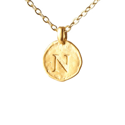 Hammered Monogram Program Necklace