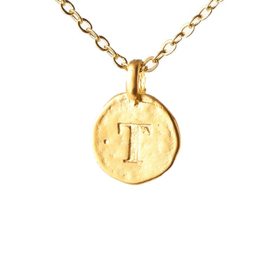 Hammered Monogram Program Necklace