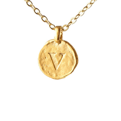 Hammered Monogram Program Necklace