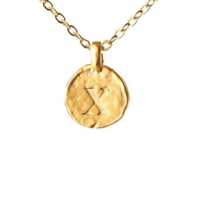 Hammered Monogram Program Necklace