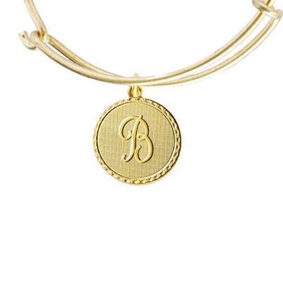 Vintage Monogram Coin Bangle