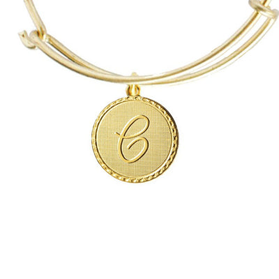 Vintage Monogram Coin Bangle