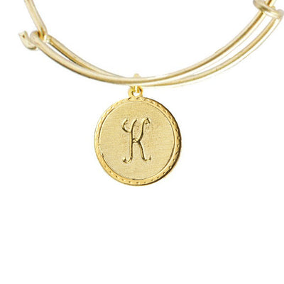 Vintage Monogram Coin Bangle