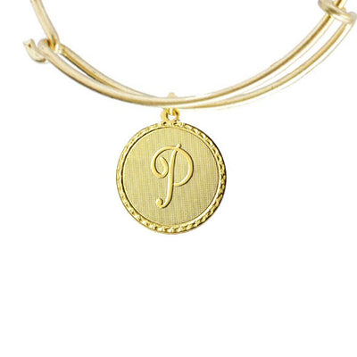 Vintage Monogram Coin Bangle