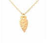 Hammered Gold Arrowhead Necklace